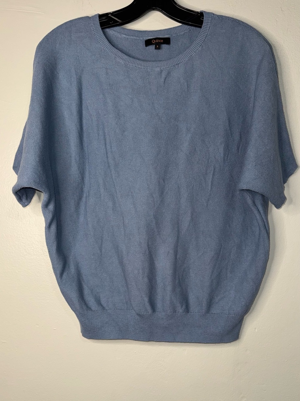 Quince Women’s Powder Blue Short-Sleeve Crewneck Sweater